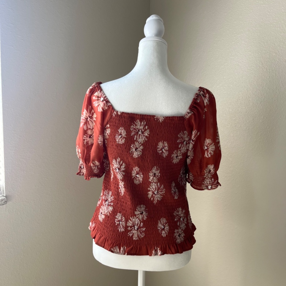 MADEWELL-Puffed Sleeve Crop Top - Picture 2 of 3